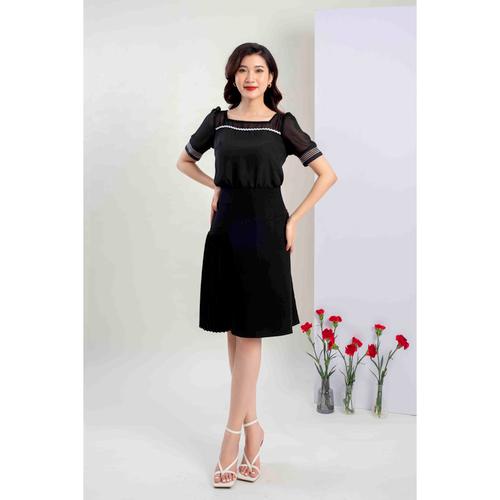 Chân váy dáng A Dập Ly một bên MMOutfit M-JU031220013