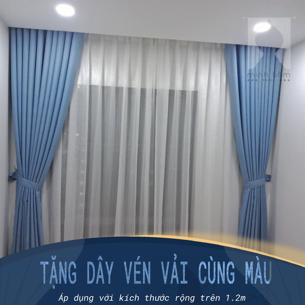 Rèm cửa sổ Minh Tâm cản nắng , cách nhiệt - Màu xanh lam ( kích thước lớn)