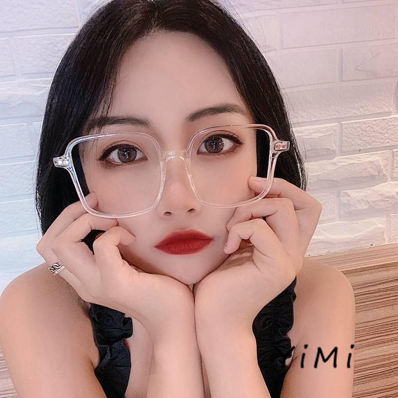 Kính bảo vệ bức xạ khung kim loại hình vuông lớn thời trang Hàn Quốc