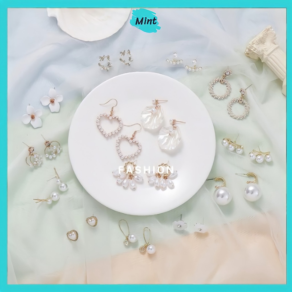 Bông Tai Nhỏ ❤️FREESHIP❤️ Bông Tai Nữ Thiết Kế Xinh Xắn Nhẹ Nhàng - Khuyên Tai Phong Cách Hàn Quốc
