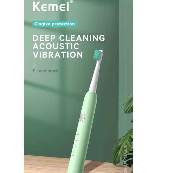 Bàn Chải Đánh Răng Điện Kemei Km-YS713 Cao Cấp Công Nghệ Mới Sóng Siêu Âm Tần Số Cao Sạch Sâu