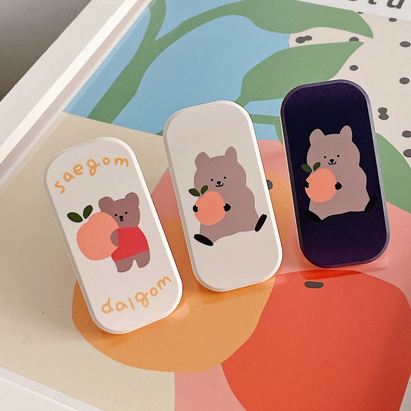 Giá Đỡ Điện Thoại Dạng Kéo Họa Tiết Hoạt Hình Phong Cách Hàn Quốc