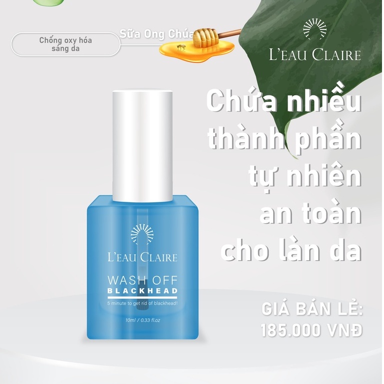 Mặt Nạ Lột Mụn Đầu Đen L'eau Claire Wash Off Black Head Tự Nhiên Đẩy Đầu Ngòi Nhanh Chóng Không Kích Ứng