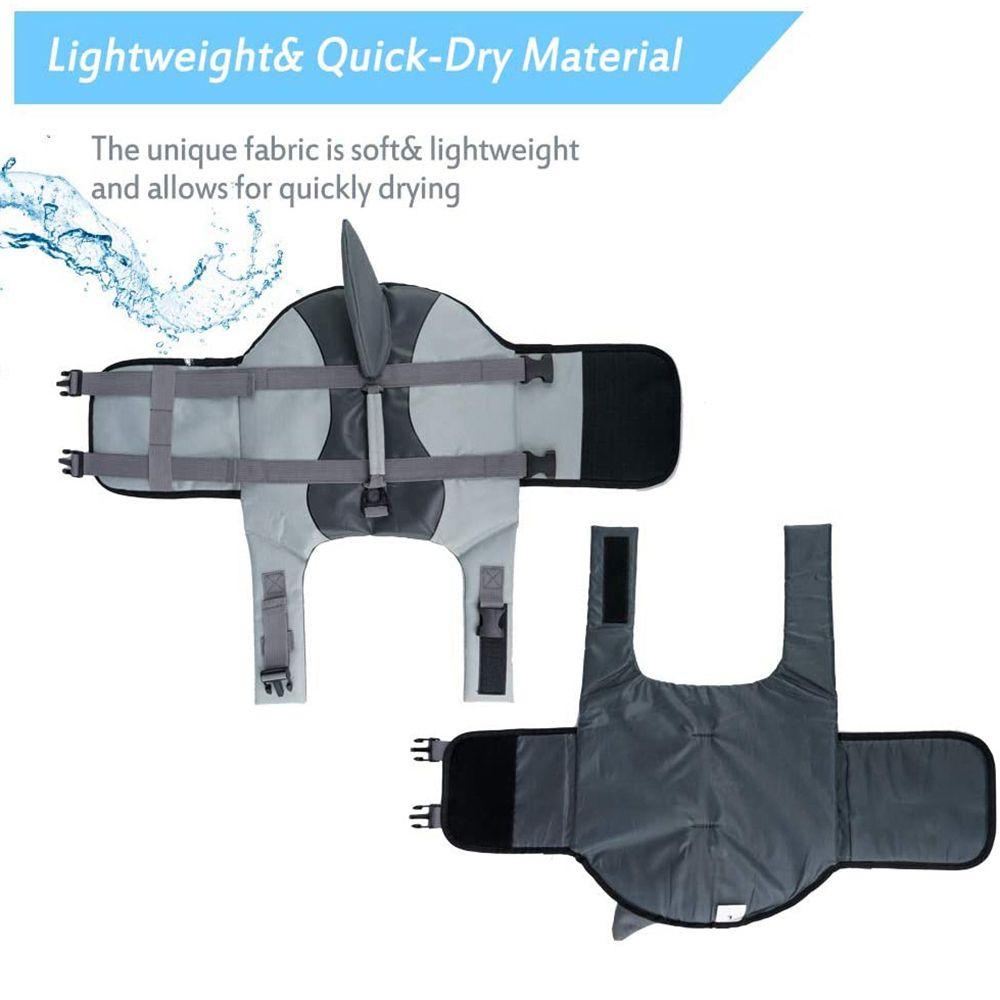 Augustina Áo Phao Cứu Sinh Màu Hồng / Xám Ripstop Cho Chó Nhỏ, Trung Bình Có Tay Cầm Đi Biển