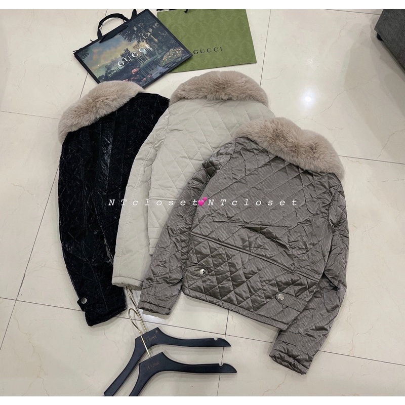 Áo khoác phao bóng cổ lông hàng QC | BigBuy360 - bigbuy360.vn