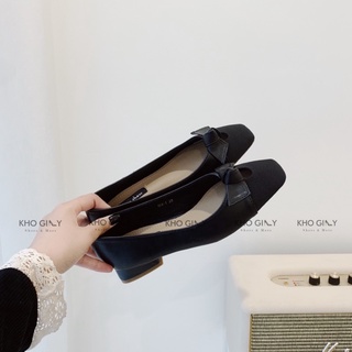 Giày Bupbe khoét nơ thắt G014702