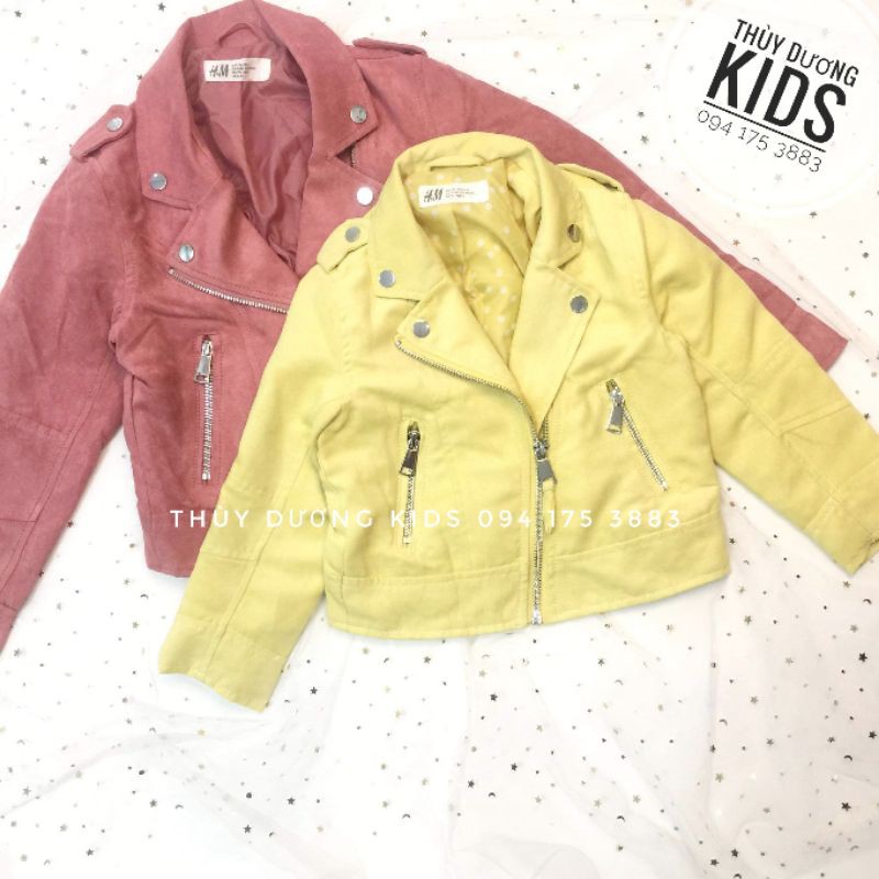 Áo khoác da lộn H.M dư xịn cho bé gái/ mẹ mặc đôi size 2-14y+