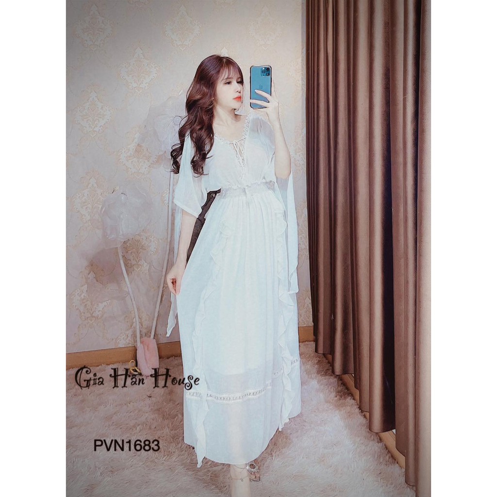 Đầm maxi cánh dơi
