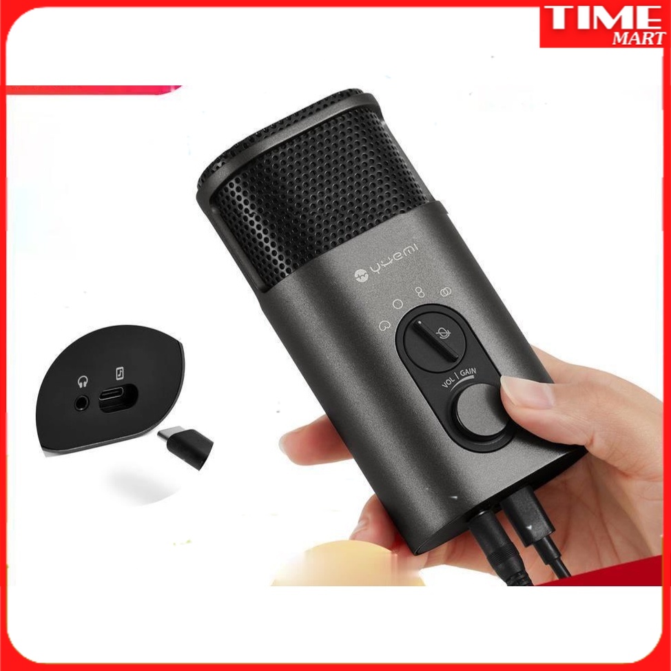 Micrô Phát Sóng Trực Tiếp Có Dây Xiaomi Yuemi Thích Hợp Hát Karaoke, Toàn Quốc Micro Đa Năng Cho Điện Thoại[TIME-MART]