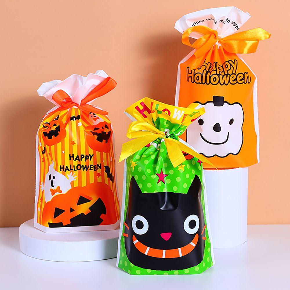 CHOOKEY 50 Túi Đựng Kẹo Halloween Hình Bí Ngô