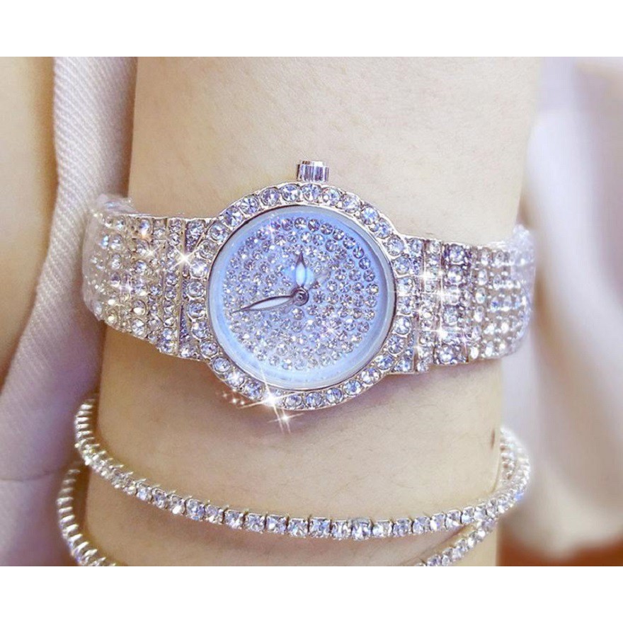 ĐỒNG HỒ NỮ BS  MẶT VÀ DÂY ĐÍNH ĐÁ SANG TRỌNG QUÝ PHÁI