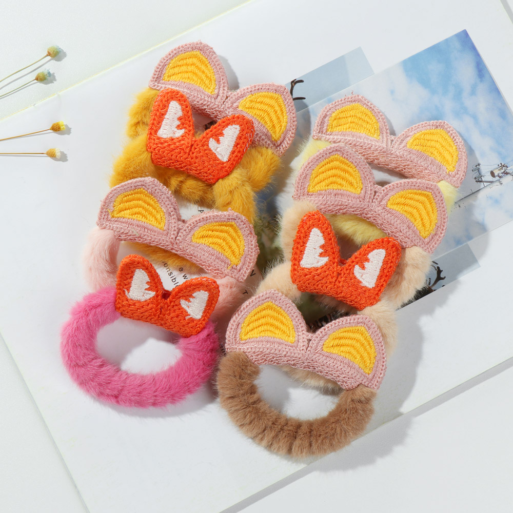 Dây buộc tóc lông thỏ co giãn thời trang xinh xắn dành cho nữ