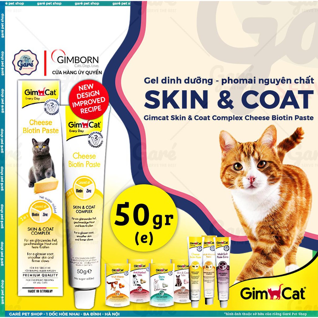 Gel dinh dưỡng Gimcat hỗ trợ ngăn ngừa sỏi tiết niệu cho Mèo - Gimcat Urinary Paste Flutd (50g) Garé Pet Shop