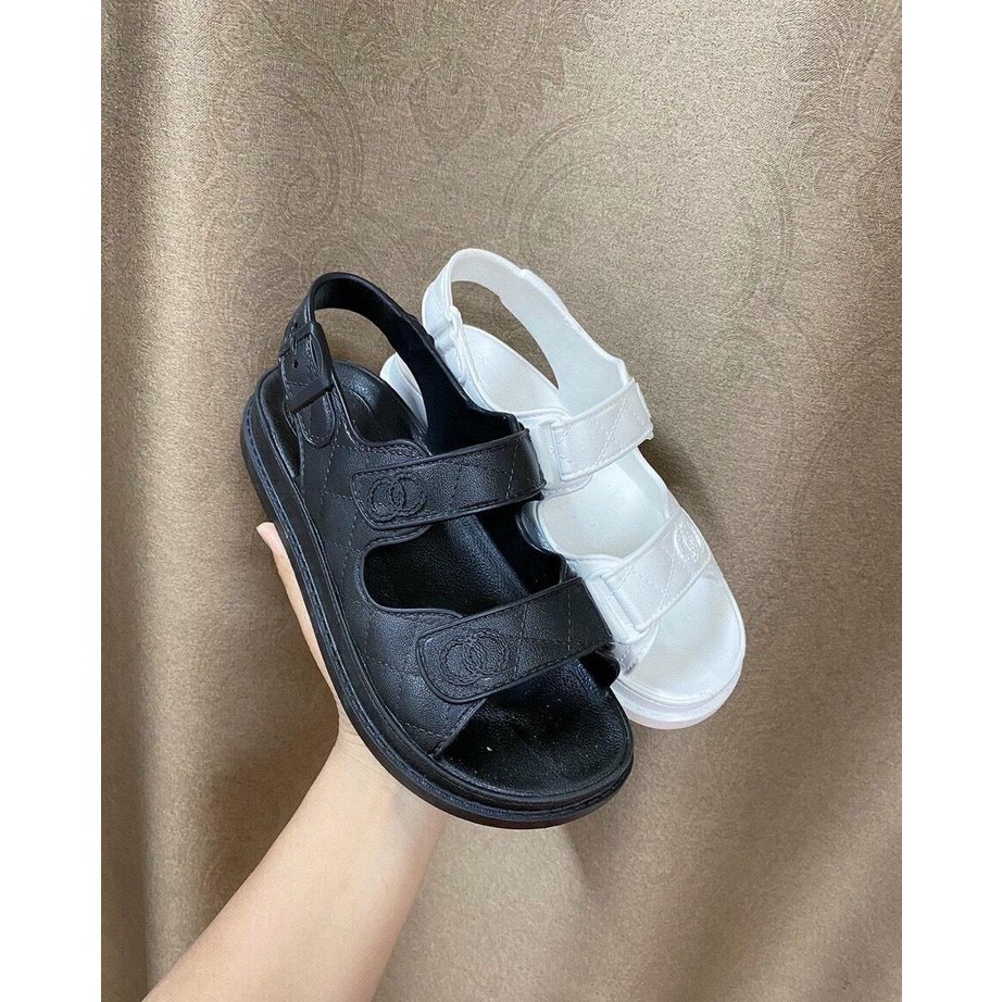 Giày sandal hai quai cao su non khuy vòng chống nước chống trơn trượt siêu dẻo êm chân