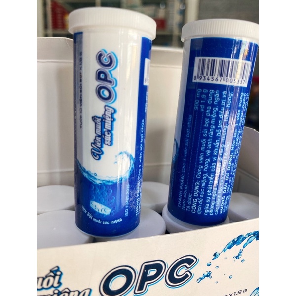 Viên Muối Súc Miệng OPC NaCl 0,9%[Tuýp 10 Viên Sủi Bọt] - Nước Muối Sinh Lý Dạng Viên Tự Pha Súc Miệng Vệ Sinh Hàng Ngày