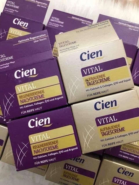 💕 CIEN TÍM VITAL COLLAGEN 🇩🇪🇩🇪🇩🇪  đôi kem dưỡng "điều trị" lão hoá Cien !Siêu hot dành cho tuổi 30+