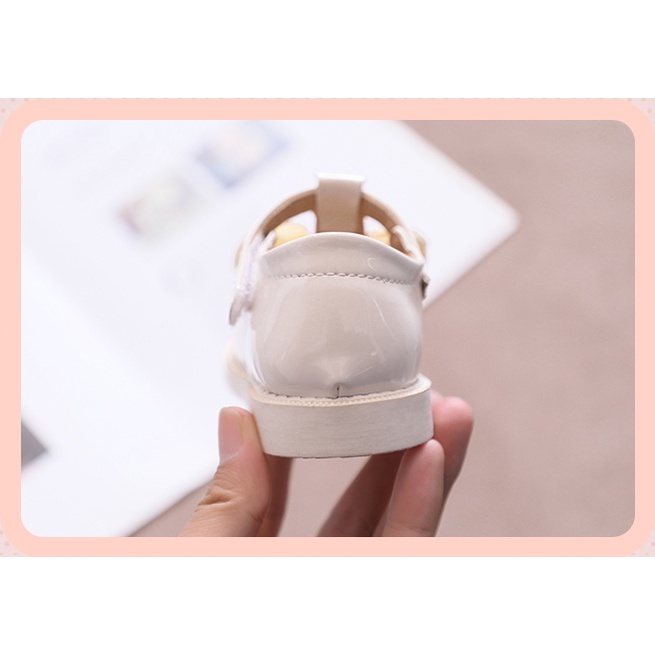 Giày Da Đế Mềm Chống Trượt Đính Nơ Lấp Lánh Cho Bé Gái 2-8 Tuổi