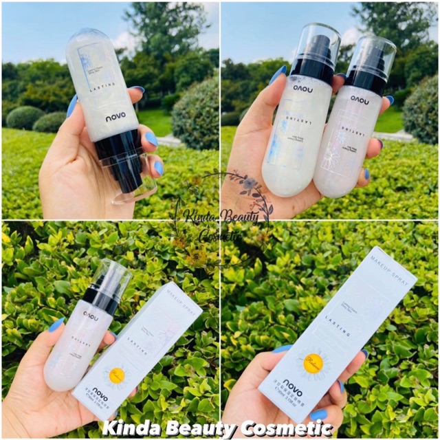 Xịt giữ lớp makeup nhũ bắt sáng Novo Shiny Skin