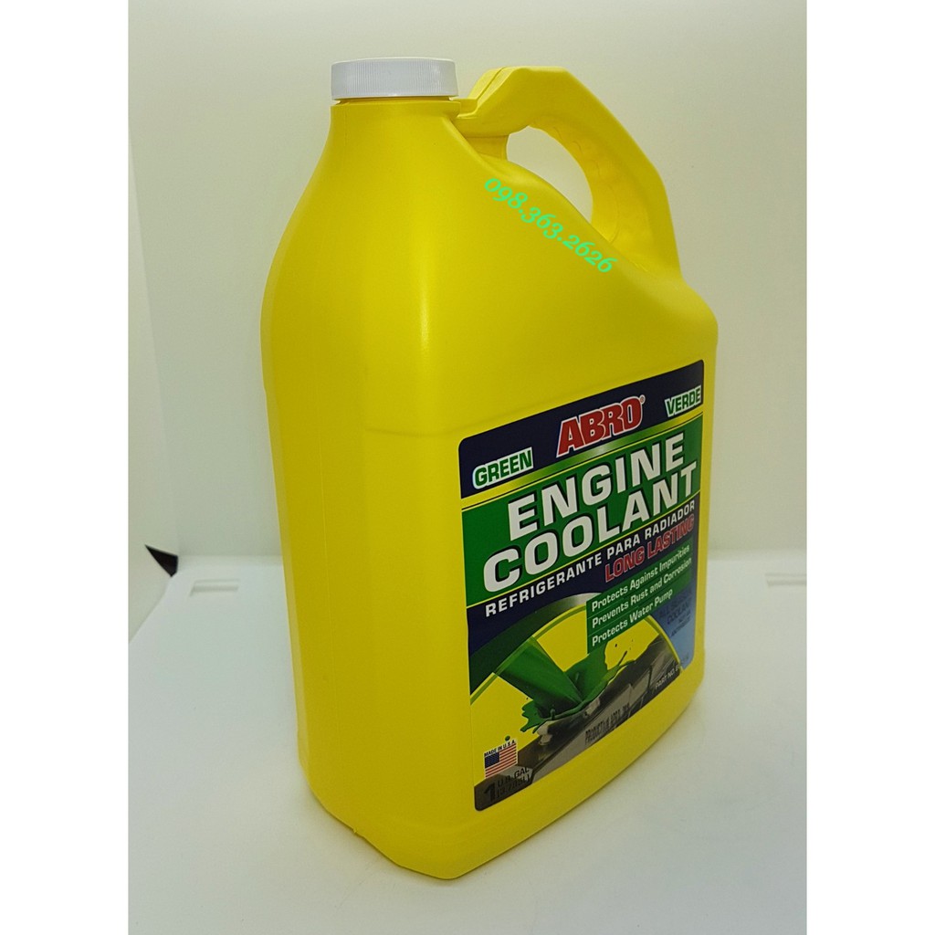 Nước Làm Mát Động Cơ Ô Tô ABRO ENGINE COOLANT Xanh 4lít