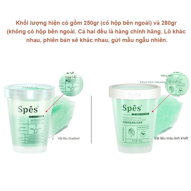 Dầu Gội Muối Biển Spes, Giúp Tẩy Tế Bào Chết Cho Da Đầu, Làm Sạch Gàu Và Giữ Tóc Luôn Bồng Bềnh