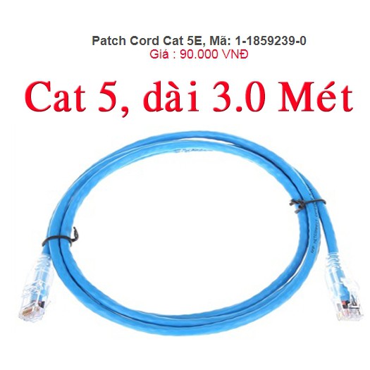 Dây nhảy AMP cat5e 3m – Patch cord AMP