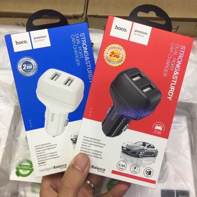 Sạc xe hơi 2 cổng Z36