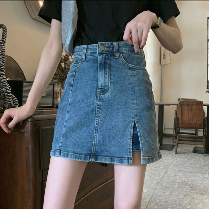 [ORDER] Chân váy jeans xẻ tà có lót trong | BigBuy360 - bigbuy360.vn