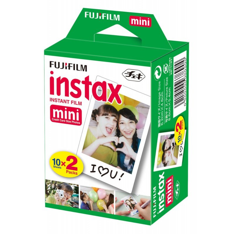 Bộ hộp 2 pack film (20 kiểu) cho máy ảnh Fujifilm Instax Mini (Trắng)