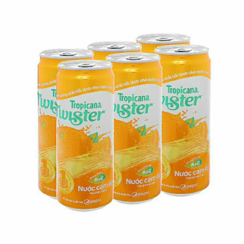 Lốc 6 lon cam ép twister 320ml