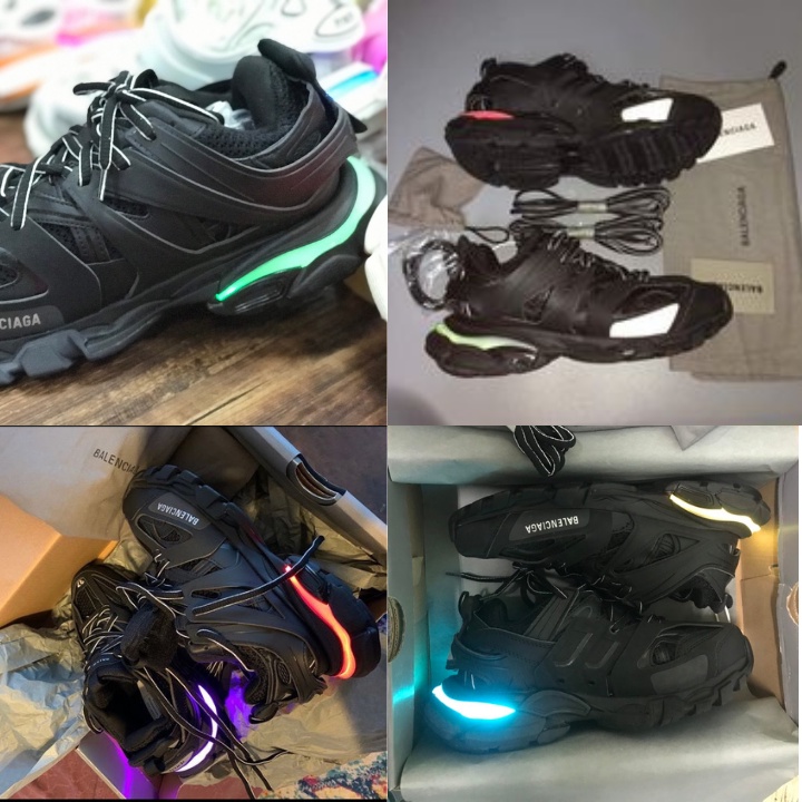 TRACK LED 7 MÀU ĐÈN 2 CHẾ ĐỘ NHÁY - GIÀY THỂ THAO SNEAKERS NAM NỮ BALENCIGA TRACK 3.0 BẢN LED