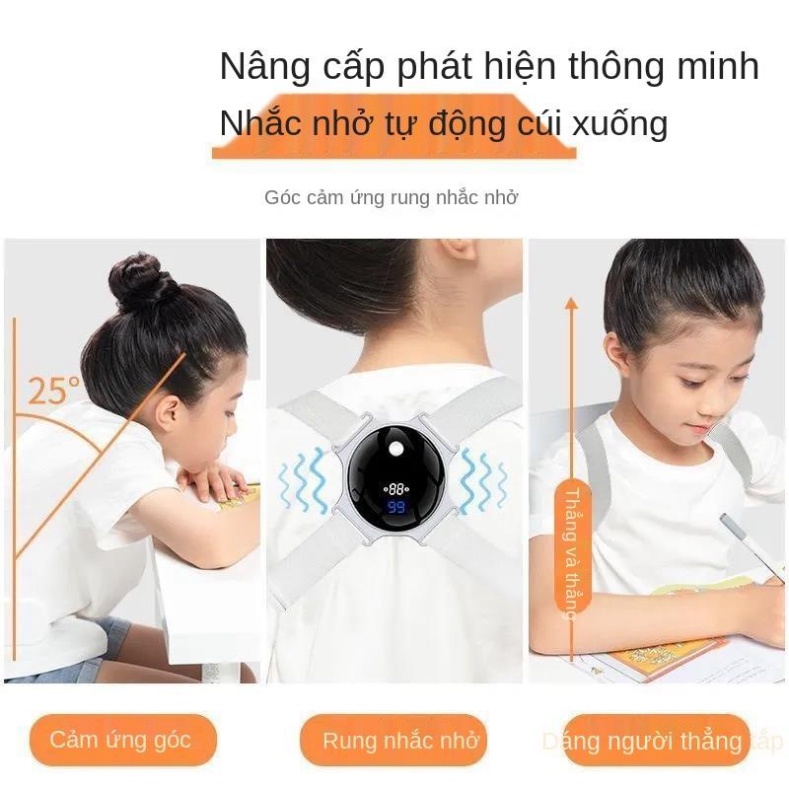 🤞Bảo Hành 12 Tháng🤞 Đai chống gù lưng trẻ em, trang bị cảm biến thông minh rung khi ngồi sai tư thế, thế mới 2022