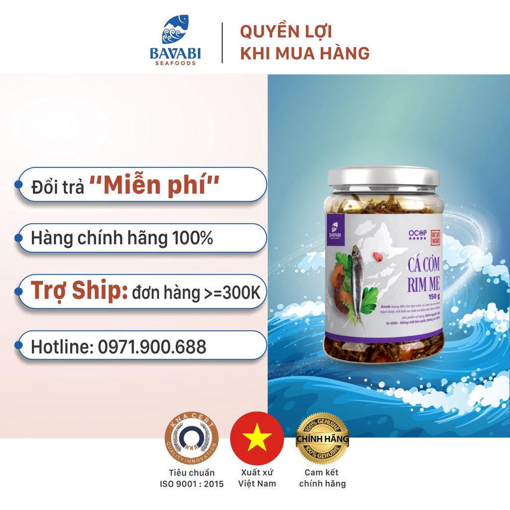 Bộ 10 Hộp Cá Cơm Rim Me BAVABI 150g Thơm Ngon Chuẩn Vị, Đồ Ăn Vặt Ngon Rẻ | Đặc Sản Quảng Ninh