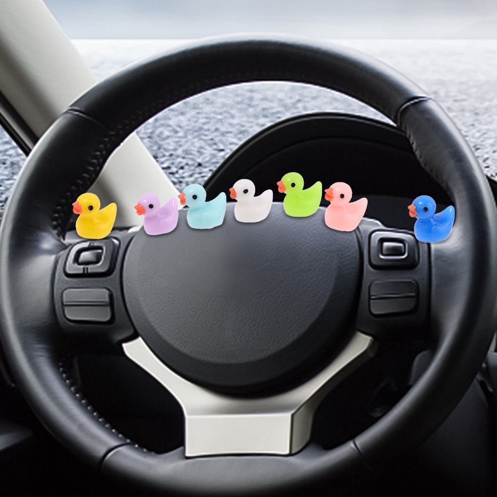 Bộ 7 Tượng Vịt Con Mini Dễ Thương Dùng Trang Trí Xe Hơi