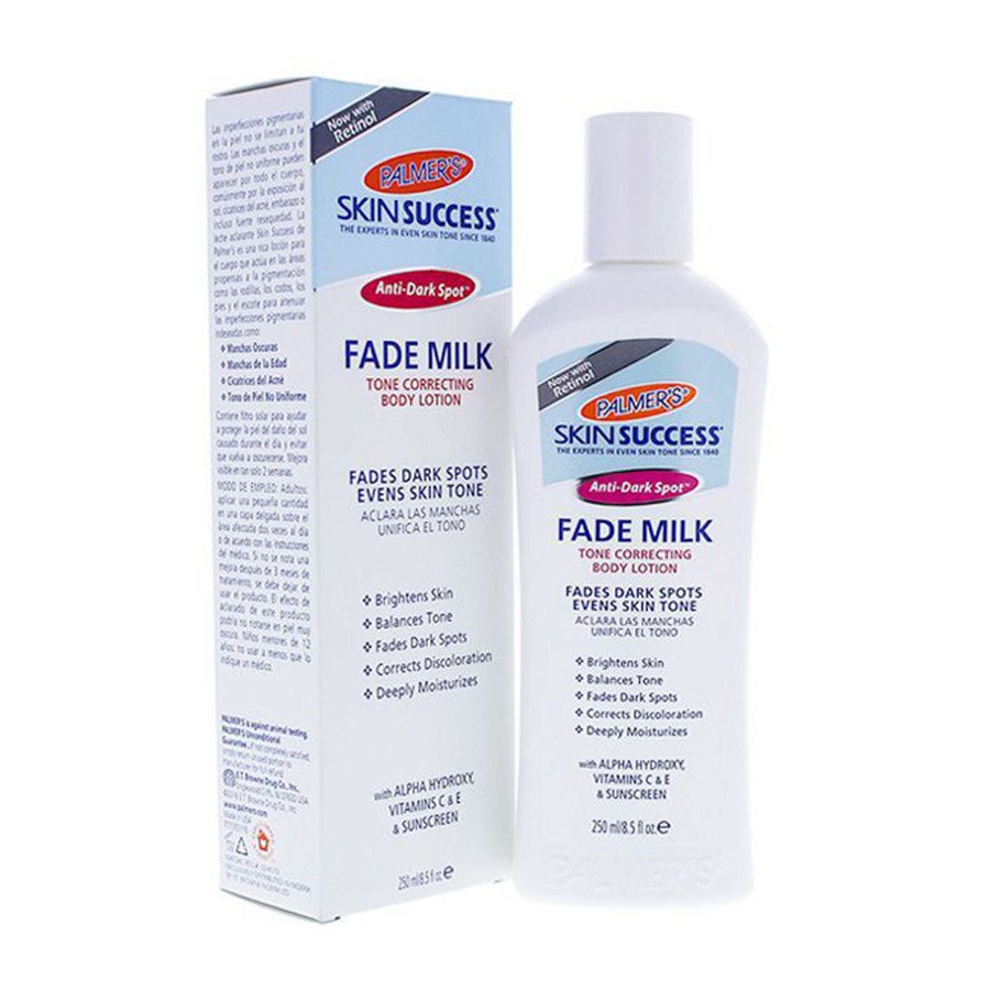 SỮA DƯỠNG THỂ TRẮNG DA, MỜ THÂM NÁM, TÀNG NHANG PALMER'S ANTI DARK SPOT FADE MILK TONE CORRECTING BODY LOTION 250ML CHÍN