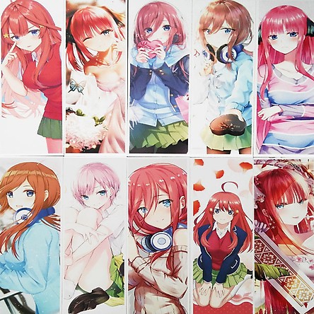 Hộp Bookmark Gotoubun no Hanayome The Five Wedded Brides  36 tấm đánh dấu sách tiện lợi