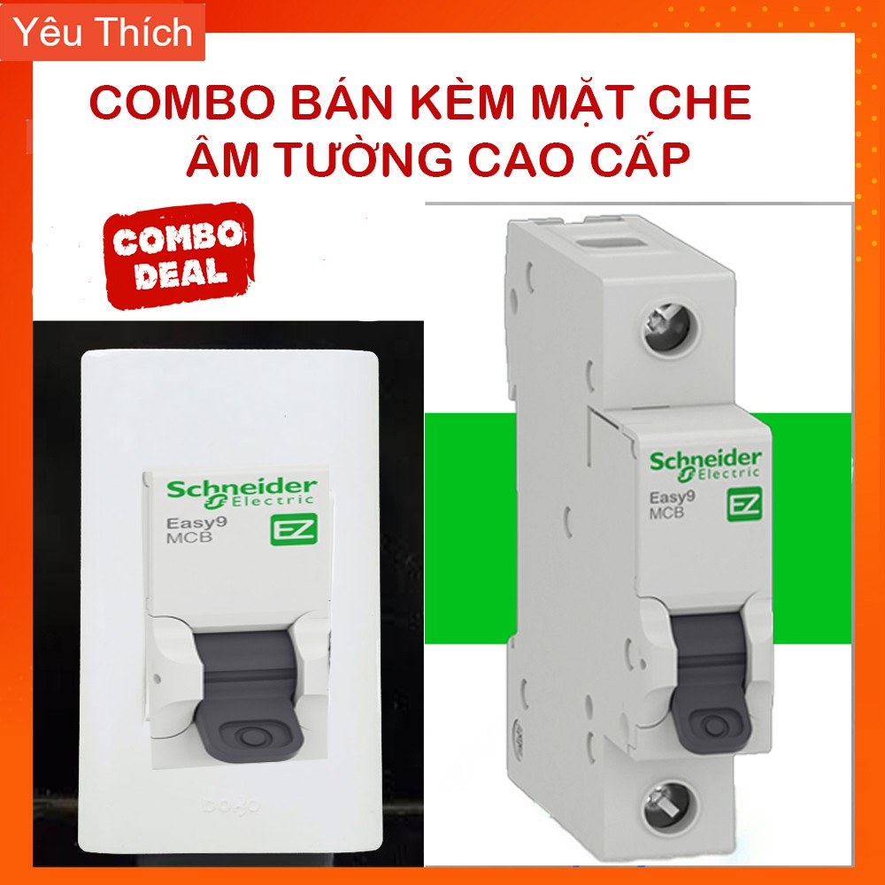 [HÀNG CHÍNH HÃNG] Cầu Dao Tự Động MCB Schneider 1 Pha 1 Tép Easy9 -  4.5kA  (Aptomat Tép Schneider  EZ9F34132 ))