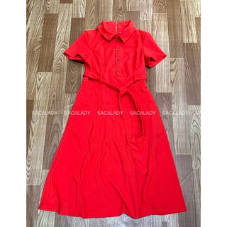 Đầm C-K Có Dây Kéo Sau Có Hàng Nút Dây Thắt Eo - 2651