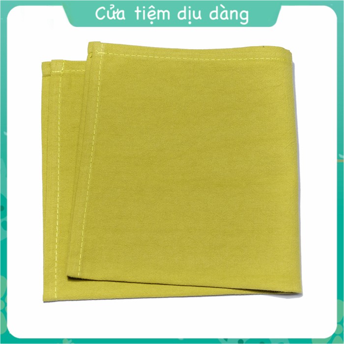 Khăn tay (Khăn mùi xoa) vải Cara trơn dùng để thêu thủ công 30x30cm (khăn tập thêu)