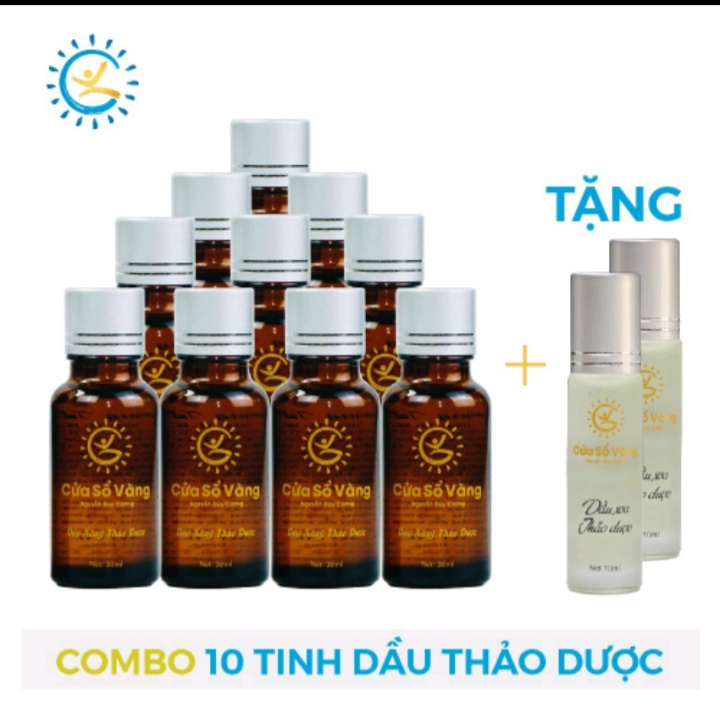Combo 10 Tinh Dầu Thảo Dược Của Sổ Vàng + Tăng 2 dầu xoa