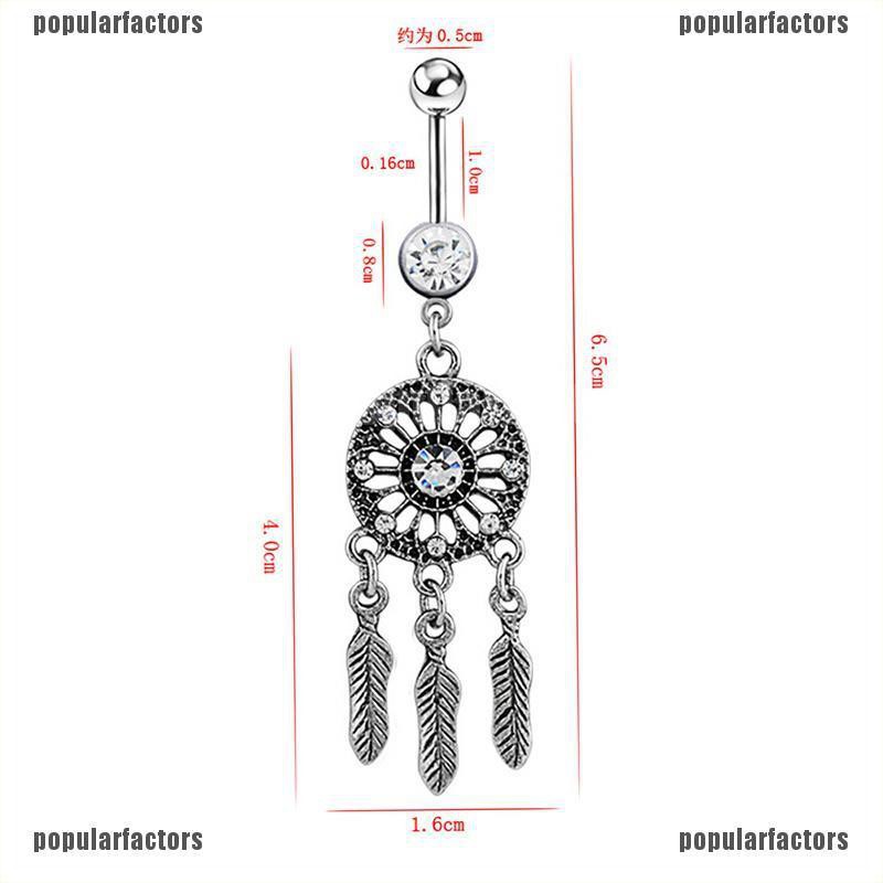 Khuyên Rốn Hình Lông Vũ Đính Đá Thời Trang