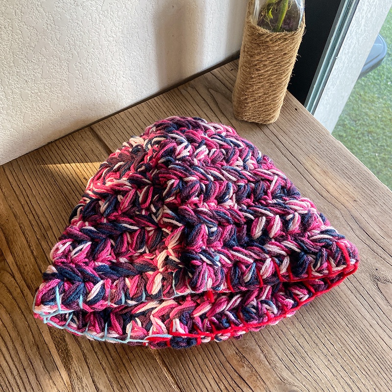 Nón Tai Bèo Đan Len Dày Dặn Màu Sắc Đơn Giản Phong Cách Đường Phố Nhật Bản