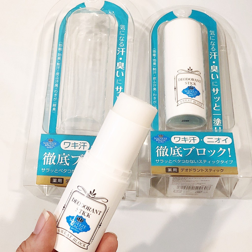 Lăn khử mùi đá khoáng ngăn mồ hôi Squeeze Magic Deodorant Stick Nhật Bản 19g - 4526040500608 - Kan shop hàng Nhật