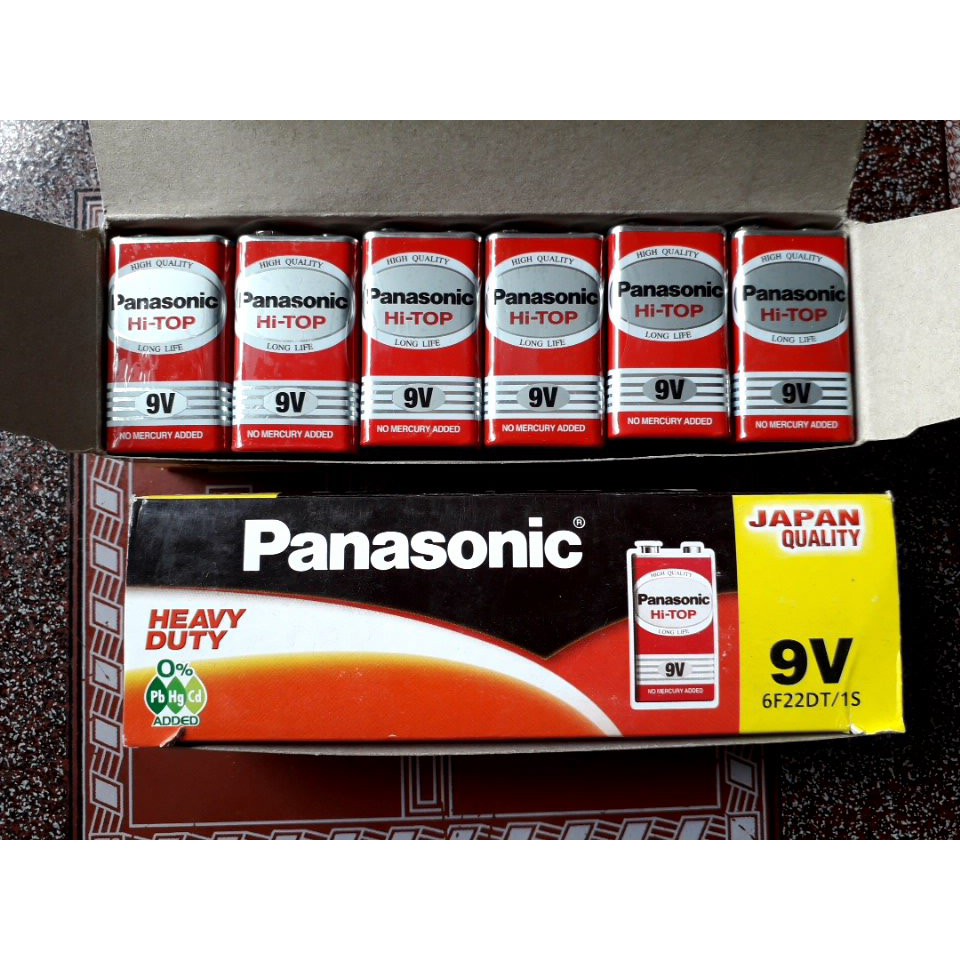 01 hộp Pin vuông 9V Panasonic (10 viên)