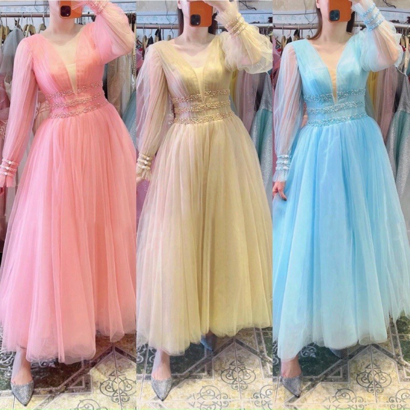 ĐẦM TIỂU THƯ TAY PHỒNG ĐÍNH NGỌC TRAI HACK EO CON KIẾN