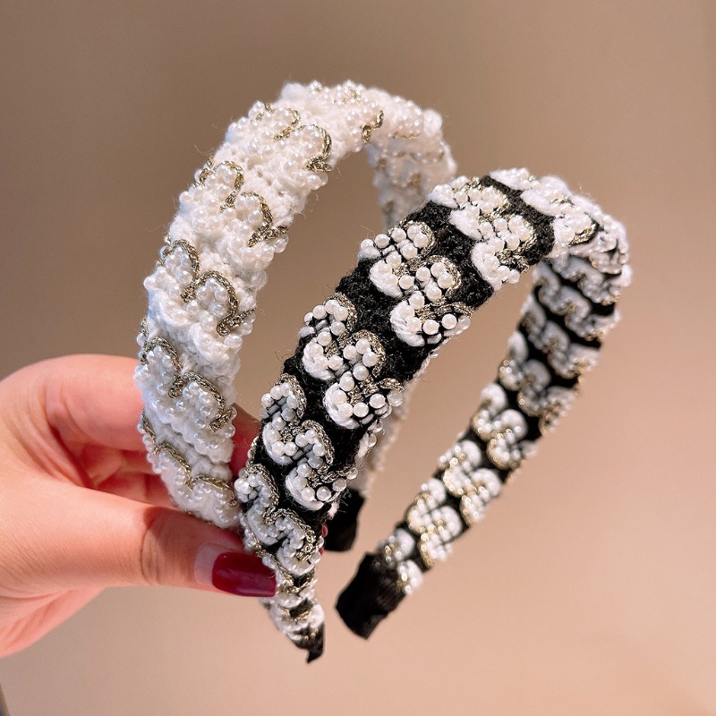 Băng Đô Cài Tóc Đính Ngọc Trai Giả Phong Cách Retro Dành Cho Nữ