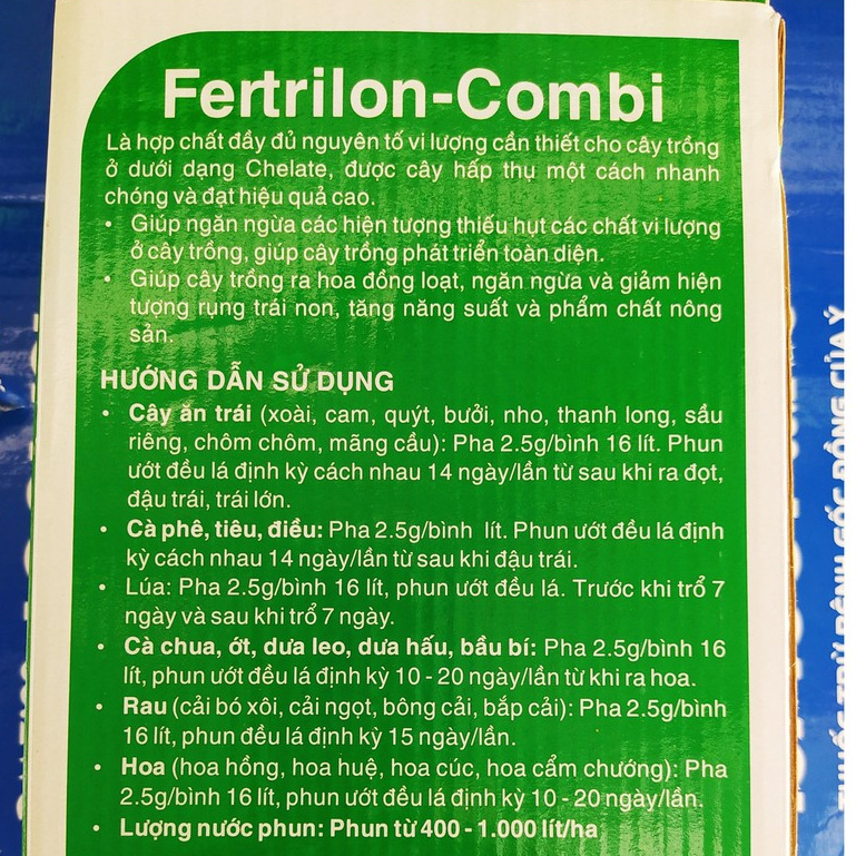 Phân Bón Lá Vi Lượng Fetrilon Combi (2,5gr), Phân bón lá trung vi lượng nhập khẩu châu âu