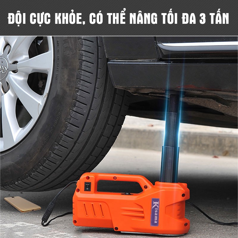 Con đội điện KISAMA chính hãng| Mẫu ZT02 Gồm Kích gầm và máy tháo ốc sử dụng điện 12v