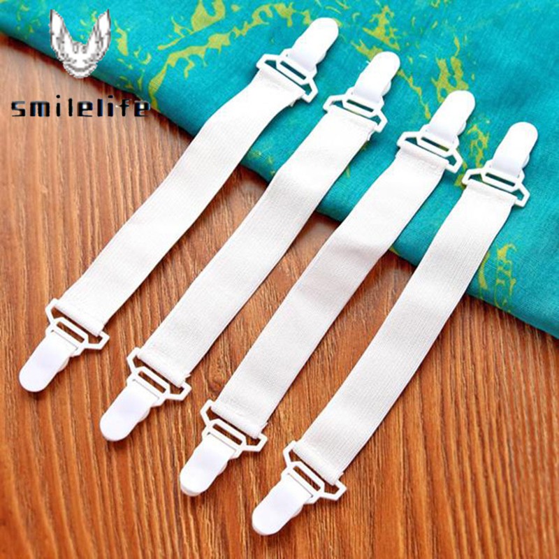 Set 4 Dây Đai Co Giãn Giữ Cố Định Ga Trải Giường Tiện Dụng