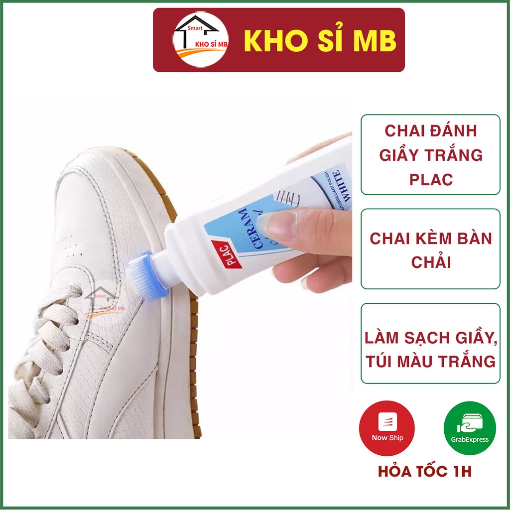 Chai xịt tẩy trắng giày dép, túi xách  PLAC - chai lau dày có dầu cọ tiện dụng Kho sỉ Mb