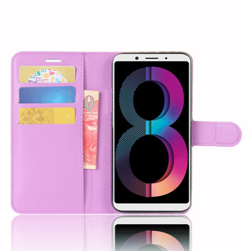 Bao da điện thoại có đế đỡ gấp và ngăn để thẻ cho Oppo A83 Case | BigBuy360 - bigbuy360.vn